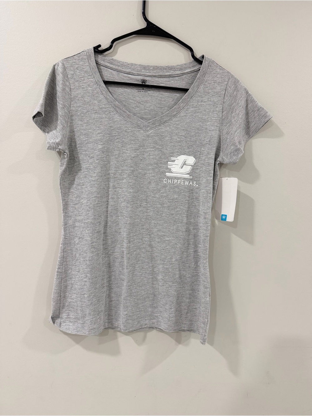 Chippewa Light Gray V-Neck Short Sleeve Tee